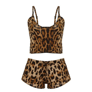 женские блузки Women Plus Size Sexy Lingerie Bow Leopard Underwear Sleepwear Set женские футболки dropshipping - Presidential Brand (R)