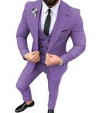 Slim Fit 3 Piece Suit Men Wedding Tuxedos Bridegroom Groomsmen Business Party Prom Blazer Jacket Pants Tie Vest | shoppresidential.com - Presidential Brand (R)