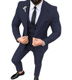 Slim Fit 3 Piece Suit Men Wedding Tuxedos Bridegroom Groomsmen Business Party Prom Blazer Jacket Pants Tie Vest | shoppresidential.com - Presidential Brand (R)