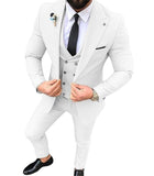 Slim Fit 3 Piece Suit Men Wedding Tuxedos Bridegroom Groomsmen Business Party Prom Blazer Jacket Pants Tie Vest | shoppresidential.com - Presidential Brand (R)