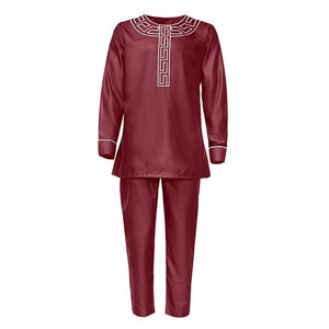 Dashiki Embroidery Shirt Pants 2 Pieces Set - Presidential Brand (R)