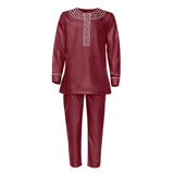 Dashiki Embroidery Shirt Pants 2 Pieces Set - Presidential Brand (R)