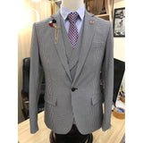 Men's Suit 3 Pieces Slim Fit Luxury Blazer Groom Tuxedo Jacket Pants Vest Set - Presidential Brand (R)