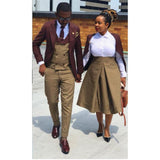 Men's Suit 3 Pieces Slim Fit Luxury Blazer Groom Tuxedo Jacket Pants Vest Set - Presidential Brand (R)