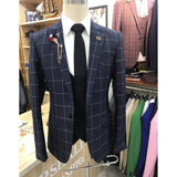 Men's Suit 3 Pieces Slim Fit Luxury Blazer Groom Tuxedo Jacket Pants Vest Set - Presidential Brand (R)