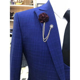 Men's Suit 3 Pieces Slim Fit Luxury Blazer Groom Tuxedo Jacket Pants Vest Set - Presidential Brand (R)