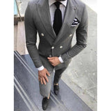 Men's Suit 3 Pieces Slim Fit Luxury Blazer Groom Tuxedo Jacket Pants Vest Set - Presidential Brand (R)