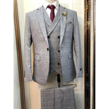 Men's Suit 3 Pieces Slim Fit Luxury Blazer Groom Tuxedo Jacket Pants Vest Set - Presidential Brand (R)