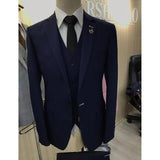 Men's Suit 3 Pieces Slim Fit Luxury Blazer Groom Tuxedo Jacket Pants Vest Set - Presidential Brand (R)