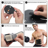 Fitness Abdominal Muscle Trainer EMS Electric Press Stimulator Slimming Machine Fitness Gym Equipment For training Apparatus Set - Presidential Brand (R)