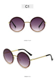 Vintage Fashion Round Sunglasses Women 2019 Luxury Brand Design Retro Rimless Frame Sun Glasses Lady Female Shades NO Chain - Presidential Brand (R)