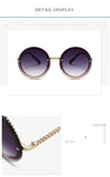 Vintage Fashion Round Sunglasses Women 2019 Luxury Brand Design Retro Rimless Frame Sun Glasses Lady Female Shades NO Chain - Presidential Brand (R)