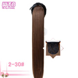 Ponytail Hairpieces WTB Long Silky Straight Drawstring Clip In Hair Tail False Hair 80cm Hair Extensions - Presidential Brand (R)