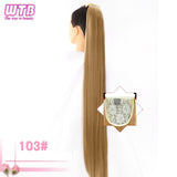 Ponytail Hairpieces WTB Long Silky Straight Drawstring Clip In Hair Tail False Hair 80cm Hair Extensions - Presidential Brand (R)