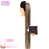 Ponytail Hairpieces WTB Long Silky Straight Drawstring Clip In Hair Tail False Hair 80cm Hair Extensions - Presidential Brand (R)