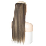 MERISI HAIR 5 Clips Synthetic Hair Long Straight Clip In Hair Extensions False Hair Black Hair Pieces for Women - Presidential Brand (R)