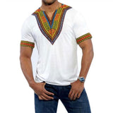 Africa Dashiki Dress Print Rich Casual Short Sleeve Shirt - Presidential Brand (R)