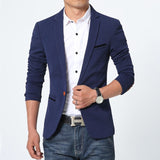 Luxury Men Blazer Brand High Quality Cotton Slim Fit Men Suit Terno Masculino Men LOVZON - Presidential Brand (R)