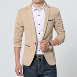 Luxury Men Blazer Brand High Quality Cotton Slim Fit Men Suit Terno Masculino Men LOVZON - Presidential Brand (R)