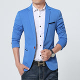 Luxury Men Blazer Brand High Quality Cotton Slim Fit Men Suit Terno Masculino Men LOVZON - Presidential Brand (R)