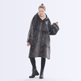 Plus Size Nightwear Oversized Hoodies Sweatshirts Lingerie Sets Women Sleepwear Pajamas for Women Fleece TV Blanket Hoodies - Presidential Brand (R)
