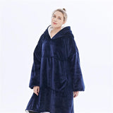 Plus Size Nightwear Oversized Hoodies Sweatshirts Lingerie Sets Women Sleepwear Pajamas for Women Fleece TV Blanket Hoodies - Presidential Brand (R)