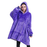 Plus Size Nightwear Oversized Hoodies Sweatshirts Lingerie Sets Women Sleepwear Pajamas for Women Fleece TV Blanket Hoodies - Presidential Brand (R)