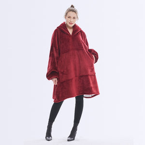 Plus Size Nightwear Oversized Hoodies Sweatshirts Lingerie Sets Women Sleepwear Pajamas for Women Fleece TV Blanket Hoodies - Presidential Brand (R)