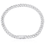 6mm Iced Out Bling CZ Cuban Link Chain Bracelet Full Crystal Rhinestones Clasp Bracelet Jewelry - Presidential Brand (R)