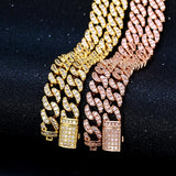 6mm Iced Out Bling CZ Cuban Link Chain Bracelet Full Crystal Rhinestones Clasp Bracelet Jewelry - Presidential Brand (R)