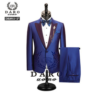DARO 2020 Men Suit Bridegroom Jacket pant 2 Piece Slim Fit - Presidential Brand (R)