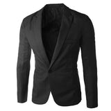 Men Lapel One Button Pockets Blazer Slim Fit Suit - Presidential Brand (R)