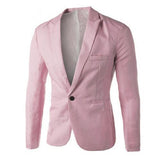 Men Lapel One Button Pockets Blazer Slim Fit Suit - Presidential Brand (R)