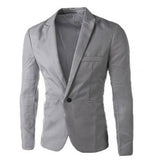 Men Lapel One Button Pockets Blazer Slim Fit Suit - Presidential Brand (R)