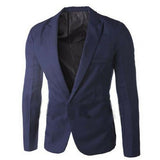 Men Lapel One Button Pockets Blazer Slim Fit Suit - Presidential Brand (R)