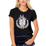 K9 Unit Thin Blue Line Flag Law Enforcement Officer Black T-Shirt Retro O Neck Tee Shirt - Presidential Brand (R)