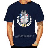 K9 Unit Thin Blue Line Flag Law Enforcement Officer Black T-Shirt Retro O Neck Tee Shirt - Presidential Brand (R)