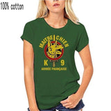 K9 French Army War Dog Special Forces Logo Military T-shirt - Presidential Brand (R)