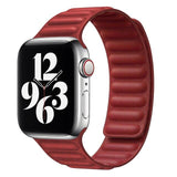 Leather Link strap for Apple watch band 40mm 44mm 38mm 42mm magnetic bracelet correa iwatch band Apple watch series 6 se 5 4 3 2 - Presidential Brand (R)