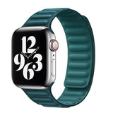 Leather Link strap for Apple watch band 40mm 44mm 38mm 42mm magnetic bracelet correa iwatch band Apple watch series 6 se 5 4 3 2 - Presidential Brand (R)