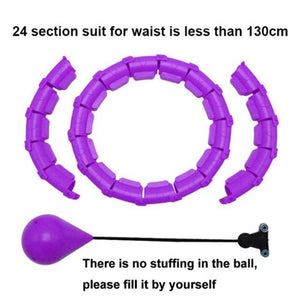 24 Section Adjustable Sport Hoops Abdominal Thin Waist Exercise Detachable Hoola Massage Fitness Hoop Training Weight Loss - Presidential Brand (R)
