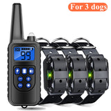 800m Dog Training Collar Dog Training Device IP7 Waterproof Pet Remote Control Rechargeable dog collar for 3 dogs at same time