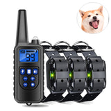 800m Dog Training Collar Dog Training Device IP7 Waterproof Pet Remote Control Rechargeable dog collar for 3 dogs at same time