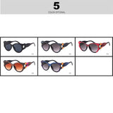 Big Frame Cat Eye Sunglasses Hollow Out Leg Sun Glasses Gradient Lens Shades 90S - Presidential Brand (R)