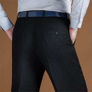Suit Pant Loose Wool Men Suit Pants Classic Straight Formal Dress Business - Presidential Brand (R)
