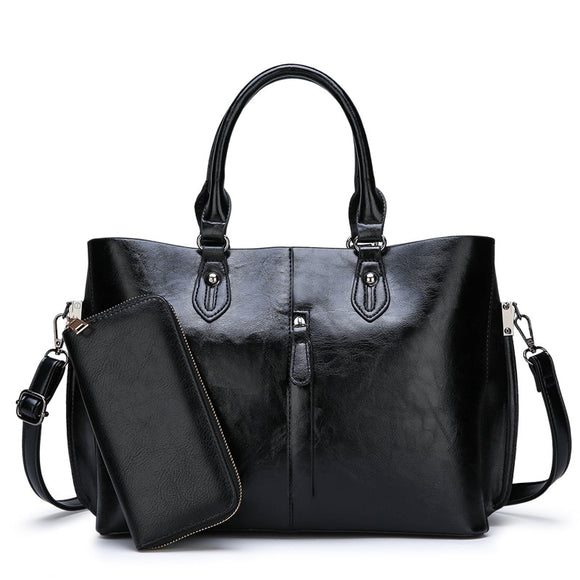 Genuine Leather Bag Handbags Women's Shoulder New Female Leather Handbag Women Bucket Bags Designer High Quality Hollow C821 - Presidential Brand (R)