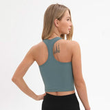 Flexible Racer back Sport Fitness Crop Tops Women - Presidential Brand (R)