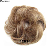 Oubeca Synthetic Flexible Hair Buns Curly Scrunchy Chignon Elastic Messy Wavy Scrunchies Wrap For Ponytail Extensions For Women - Presidential Brand (R)