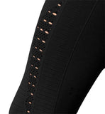 Mesh Seamless Legging with Ribbing Detail - Black - Presidential Brand (R)