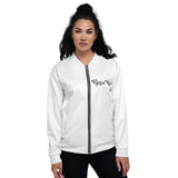 Womens Jackets, Blessed Up Graphic Text Bomber Jacket - Presidential Brand (R)